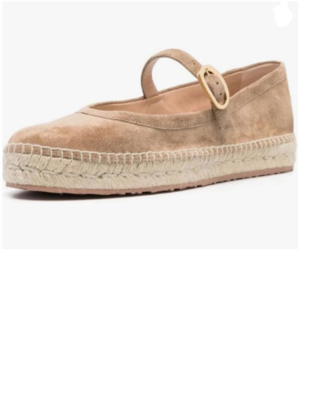 FSJ Desert Sand Espadrilles Mary Jane Round Toe Low Heel Platform Pumps